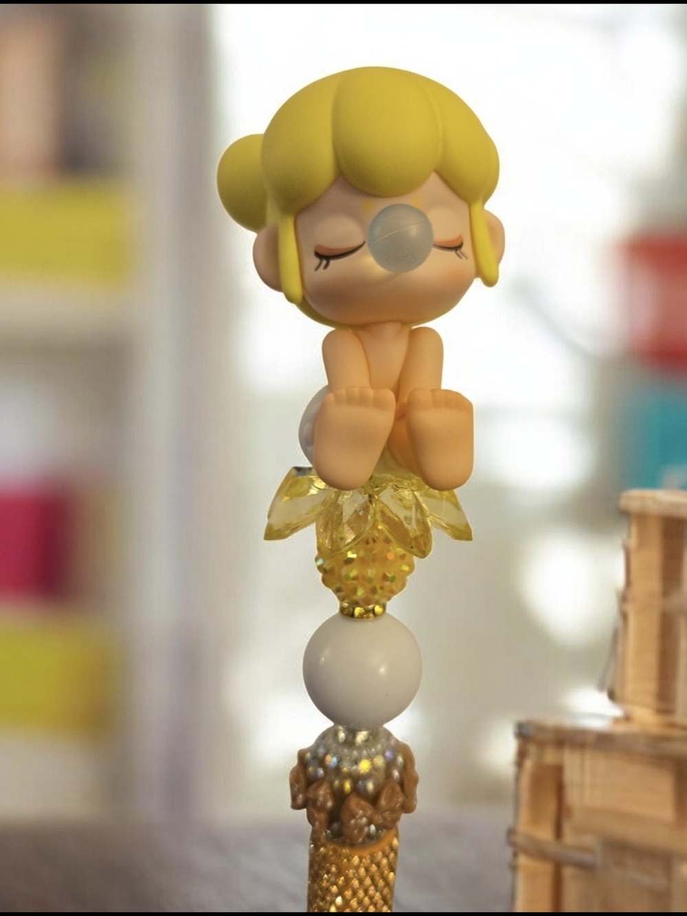 Handmade Custom Beaded Pen - Rolife Baby Nanci Seatmates Yellow